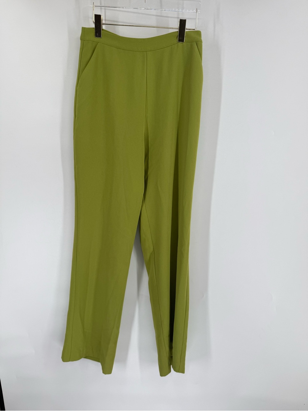 NBD Chartreuse Wide Leg Trousers